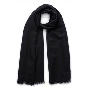 NWT Jane Carr The Legere Cashmere Black Lightweight Scarf $315 [jb]